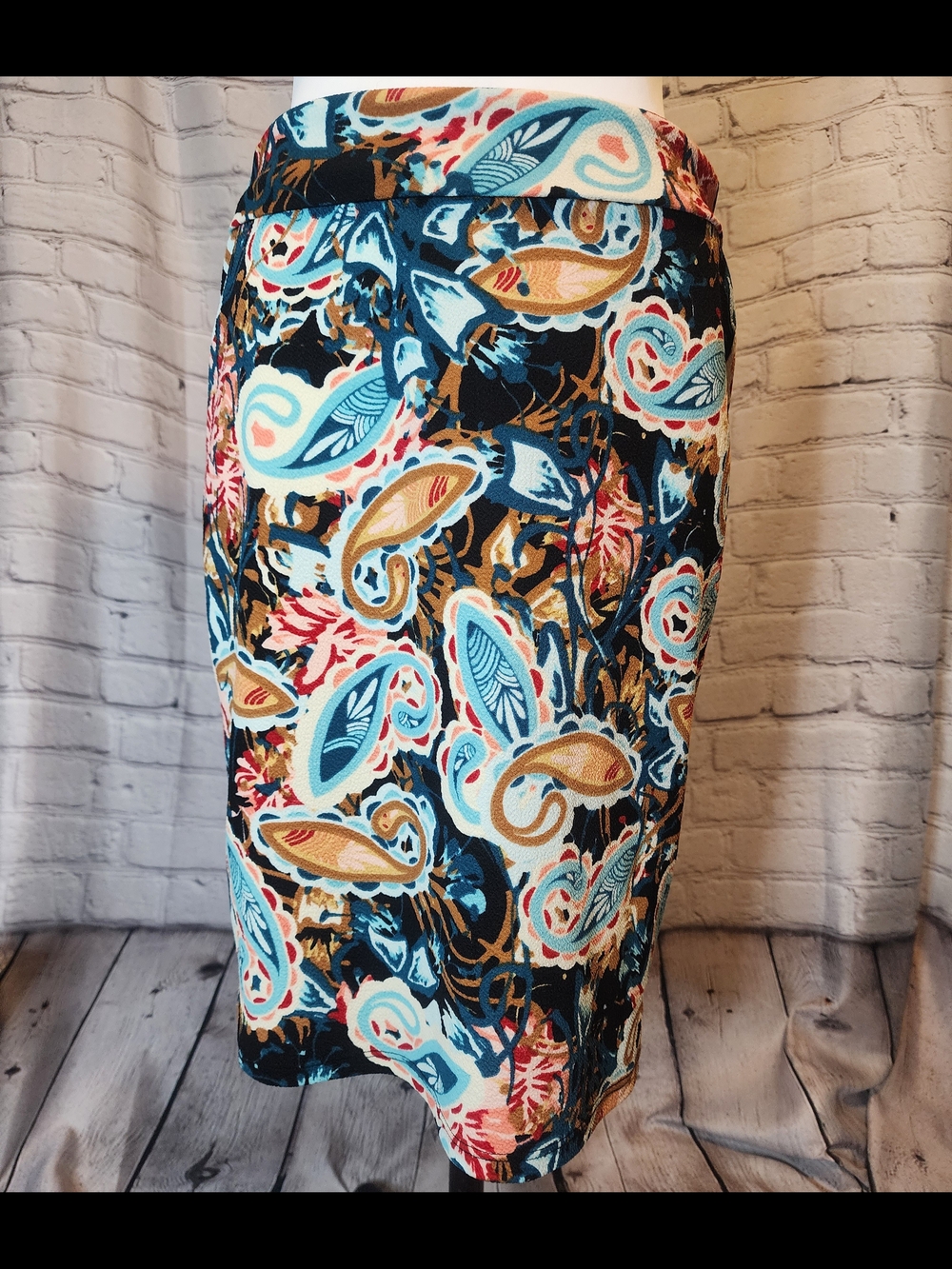 LuLaRoe Multi-Color Paisley Skirt
